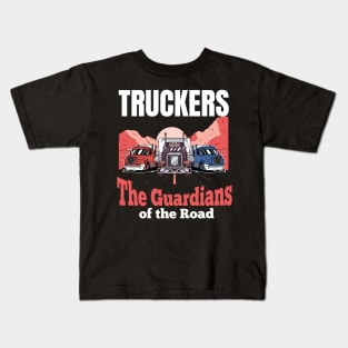 Funny Trucker Truck Driver Big Rig Semi 18 Wheeler Trucking Kids T-Shirt